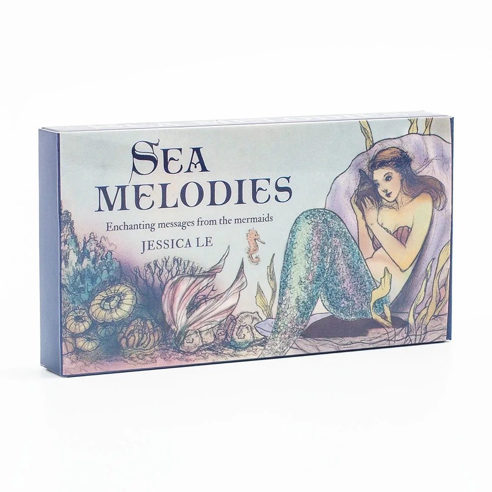 Sea Melodies 마법 메시지 단어 카드, 미니 에디션, 가족 모임, 보드 게임, 영어 버전, 11x6cm, 40 개