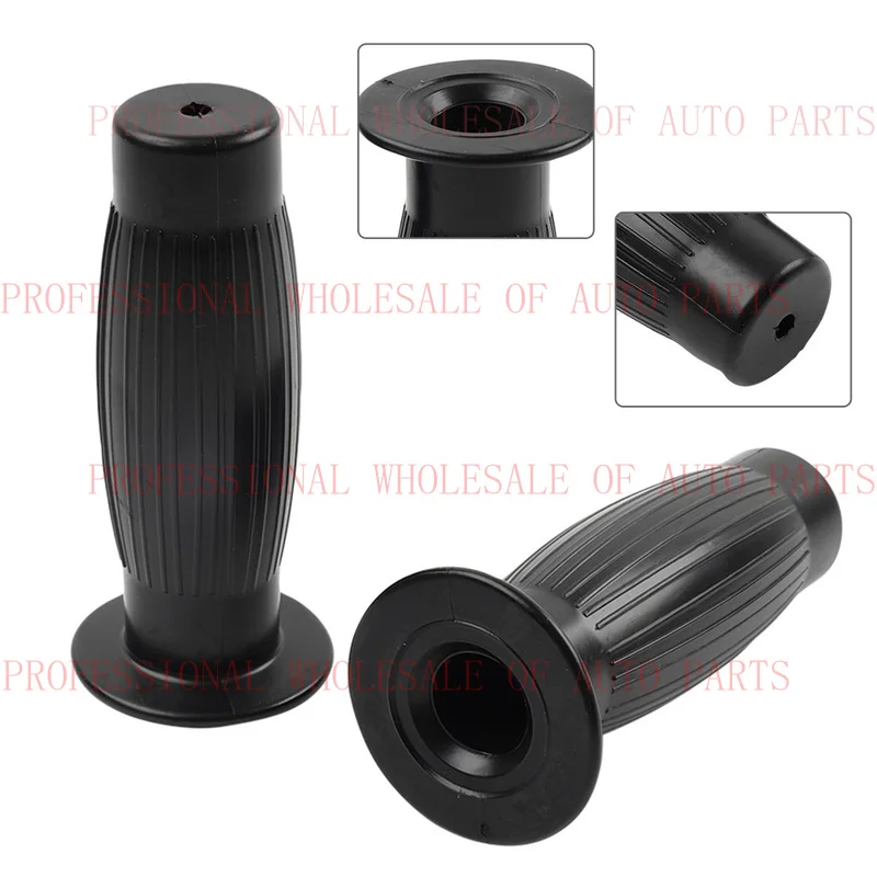 V+ V+ Universal 7/8" 1" Easy-Hold Hand Grips Vintage Motorcycle Handlebars Black