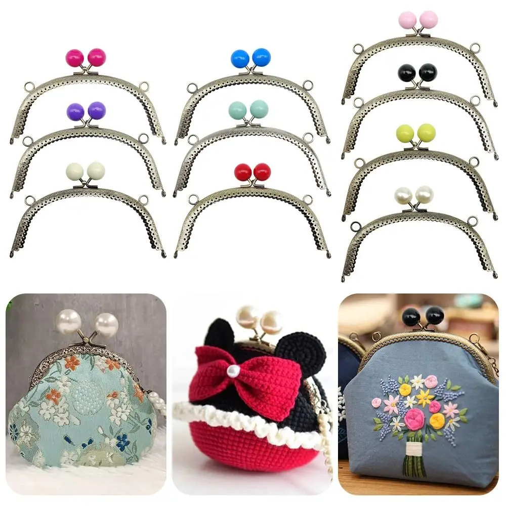 

Mini Metal Purse Frame Kiss Clasp Bag Hardware Candy Color Purse Clasp Frame Bag Frame Buckle DIY Craft