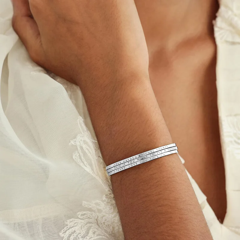 Bracelets empilables personnal - Cuff Bangle Bracelet avis et prix