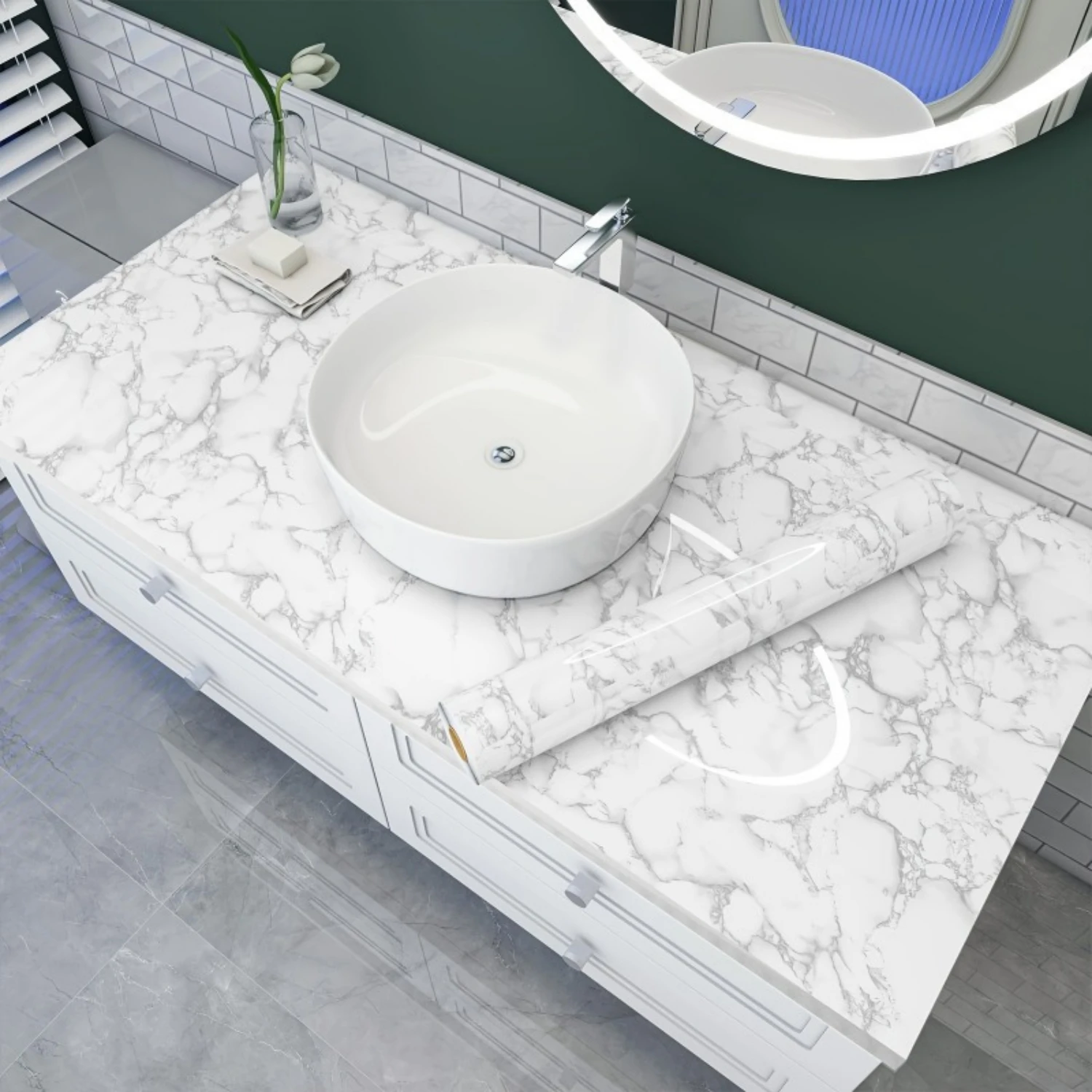 

Самоклеящаяся пленка под мрамор для кухни: масло- и влагостойкая, для плиты, столешниц, шкафов, плитки, для ремонта