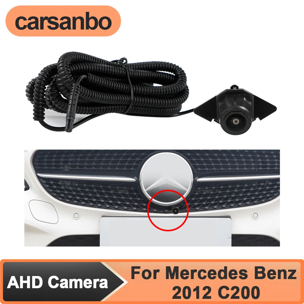 

Carsanbo AHD 1080P Car Front View Camera for Mercedes Benz 2012 C200 Vehicle Front Vision Camera Night Vision Fisheye 150° Lens