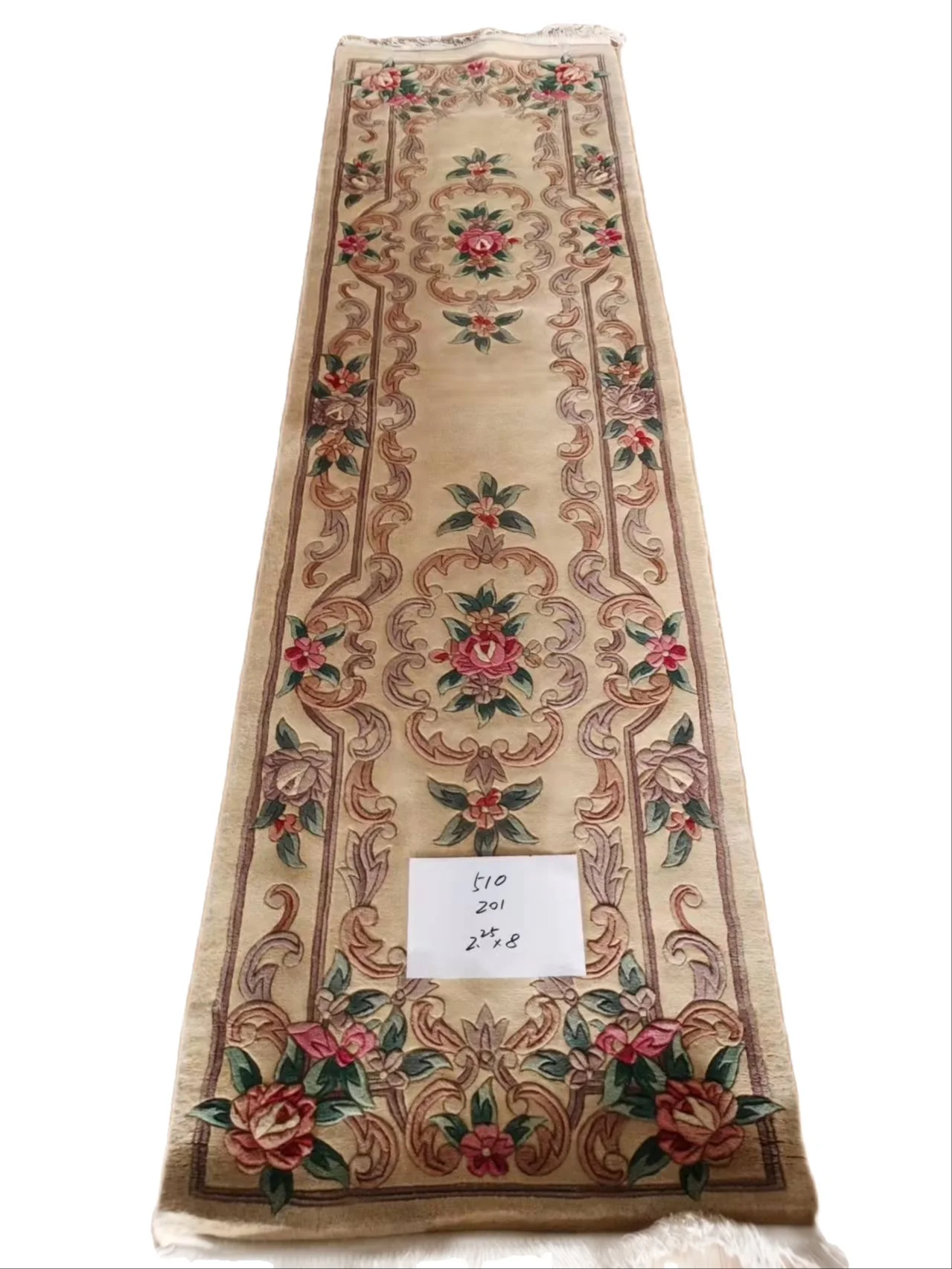 

Free shipping 2.25'x8' 90Lines Hand Knotted rugs 100% New Zealand thick plush Corridor Carpet