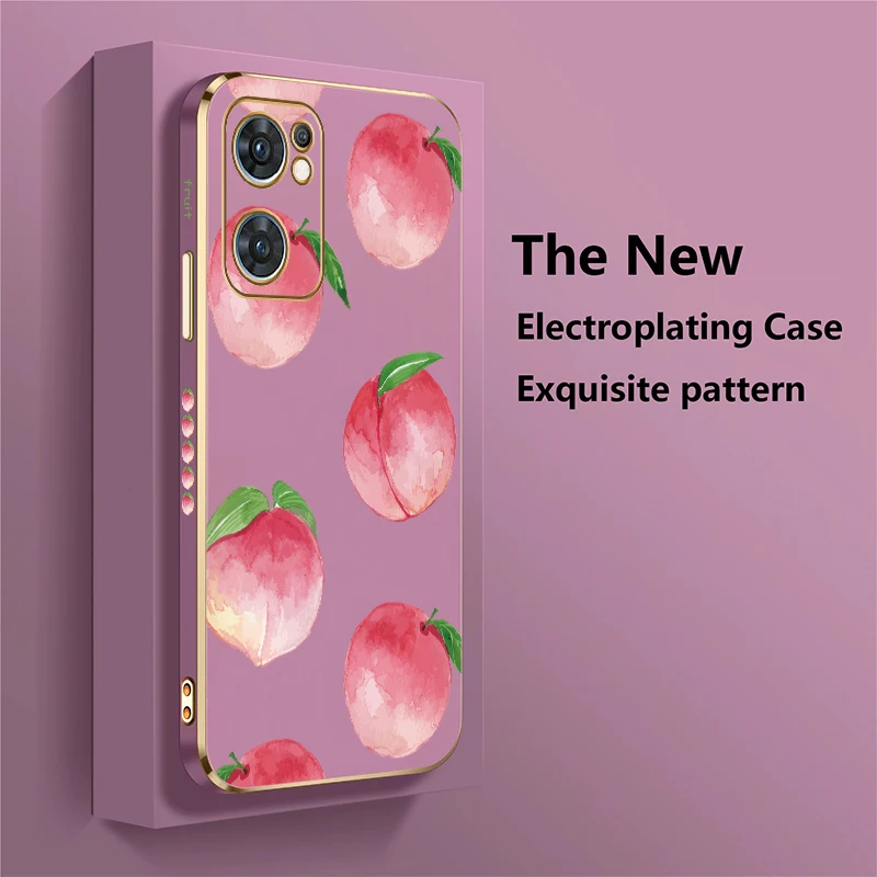 عدسة الكاميرا حماية جراب هاتف ل ممن لهم K7X K9 K10X K3 البحث X5 لايت X3 سيليكون للصدمات تصفيح الفاكهة الخوخ طباعة غطاء