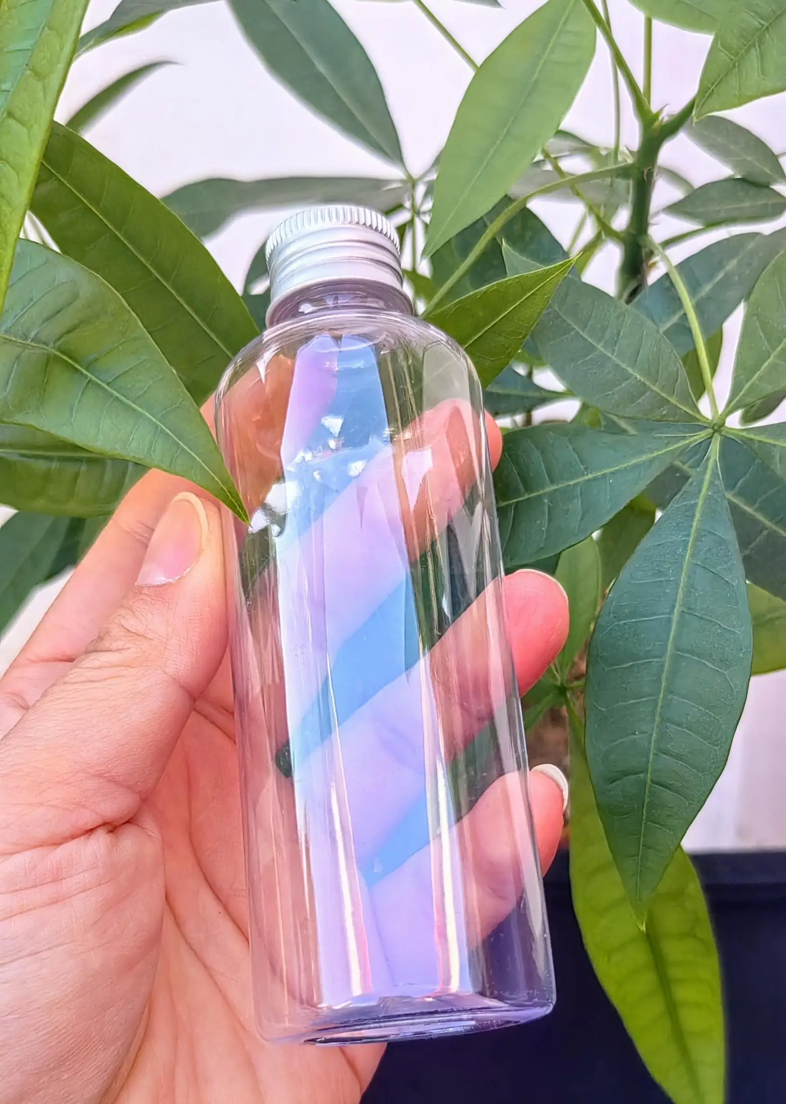 50 Stück Plastikflaschen mit Aluminiumkappe, 100 ml, 50 ml, 30 ml, Probenfläschchen, transparent, tragbar, Reise-Kosmetikbehälter für Lotion