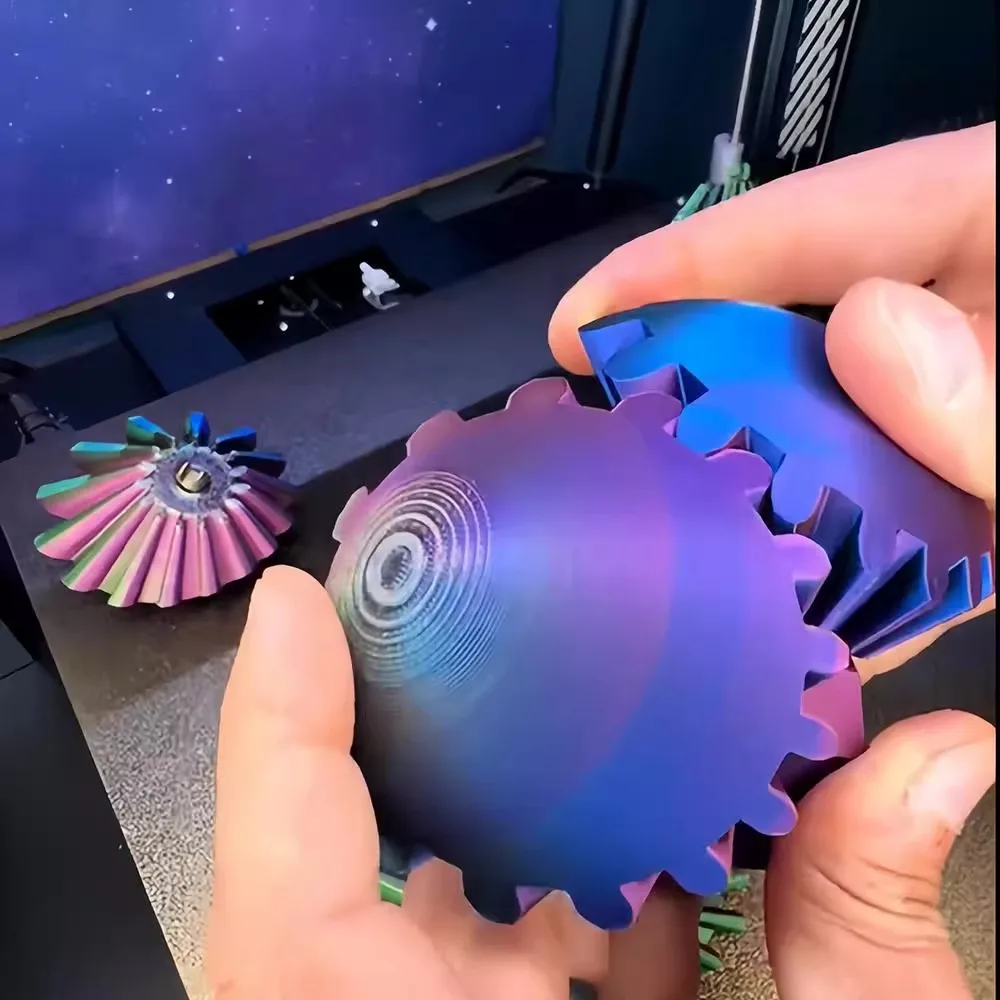 Gear Ball 3D-Gedruckter Drehball-Würfel Fidget-Spielzeug Kugel-Schreibtischspielzeug zur Stress- und Angstlinderung Entspannung und Dekompression – Detail 5