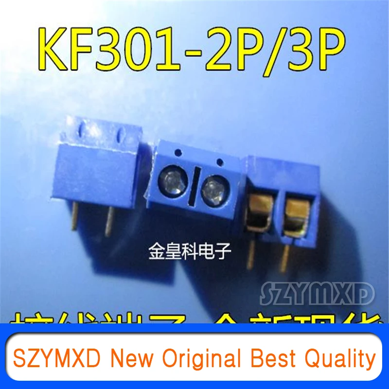 5Pcs/Lot New Original KF301-2P 3P blue terminal 5MM pitch terminal 300V15A to shoot directly In Stock