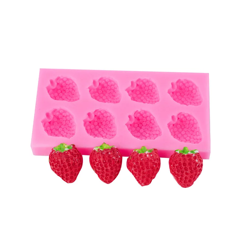 Fruit Strawberry Silicone Mold Fondant Chocolate Jelly Making Cake Decorating Tools DIY Plaster Clay Resin Moulds