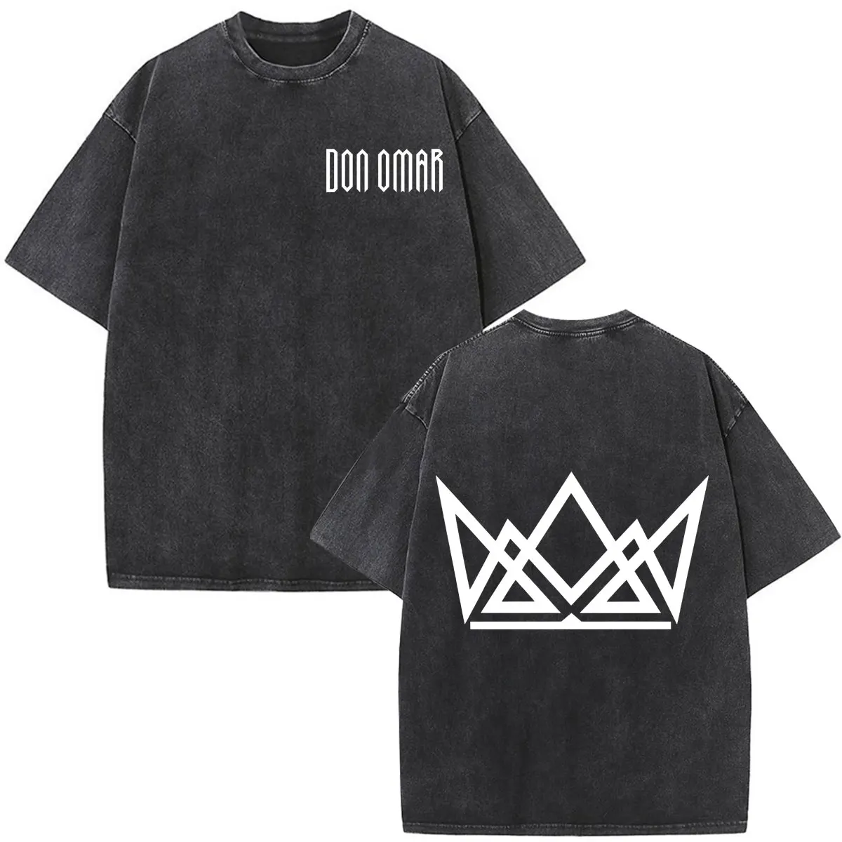 Rapper Don Omar The Last King Tour 2026 Print Vintage Washed T-shirts Men Women Fashion T-shirts Summer Casual Loose T-shirts