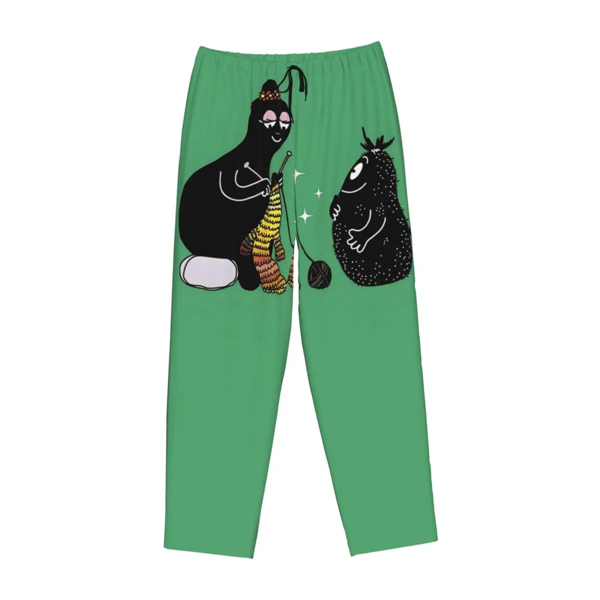 Custom Women Funny Cartoon Barbapapa Wallpaper Pajama Pants Print Sleep Sleepwear Bottoms with Pockets