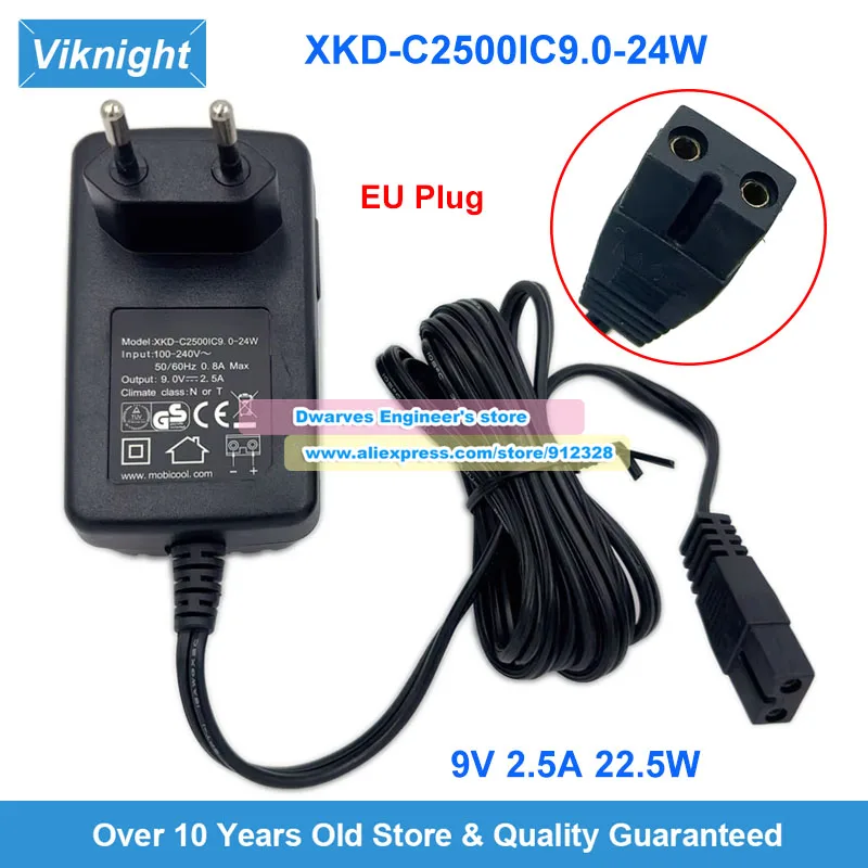 

Адаптер переменного тока XKD-C2500IC9.0-24W 9В 2.5А 22.5Вт для питания холодильников Mobitronic