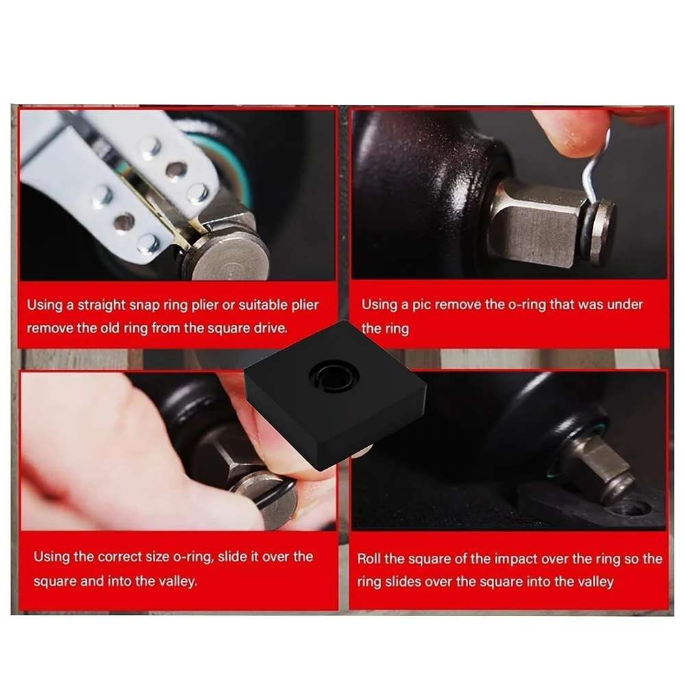 A76I-3/8Inch Impact Retaining Ring Clip Impact Friction Ring With O-Ring For Electric/Pneumatic Type Impact Wrench