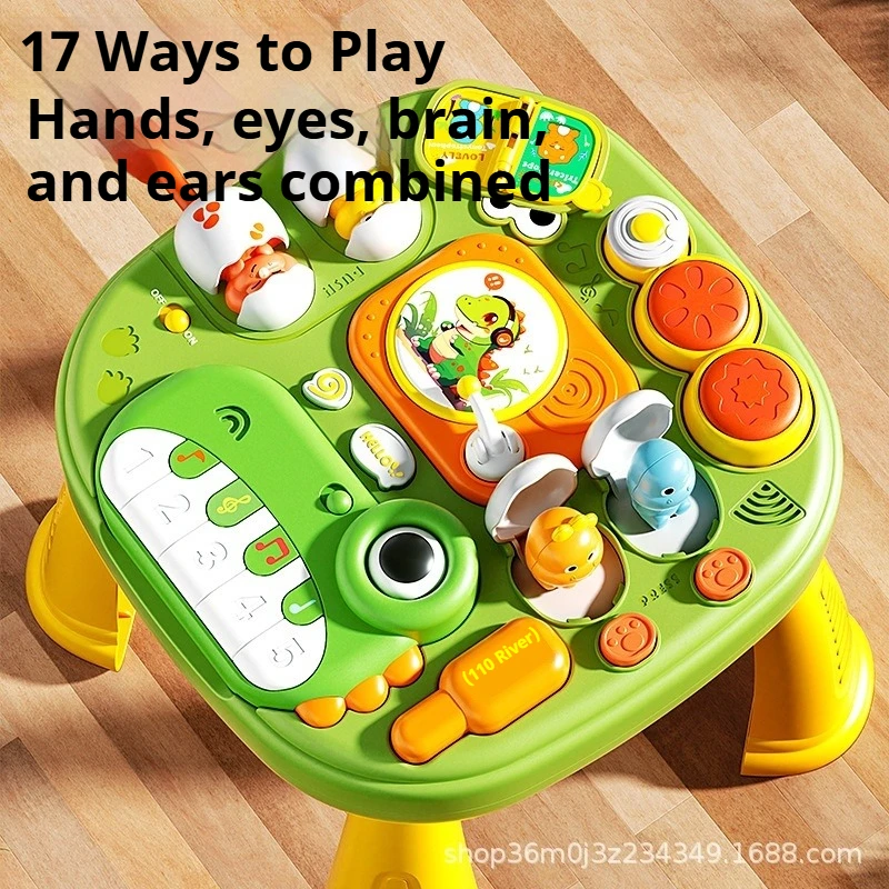 

Children's dinosaur early education game table toys baby puzzle busy boys and girls multi-functional music learning table