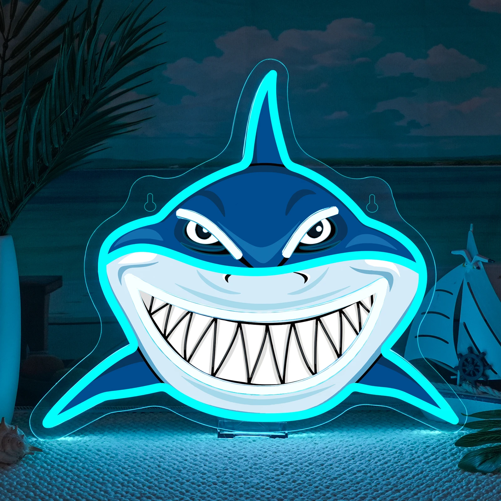 

Shark Neon Light Dimmable LED Shark Animal Neon Wall Sign USB Powered Decor For Bedroom Living Room Game Room Man Cave Birthday