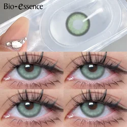 Bio-essence 1 Pair Korean Lenses Mermaid Green Colored Contact Lenses with Degree Myopia Lenses Green Lenses High Quality Lenses