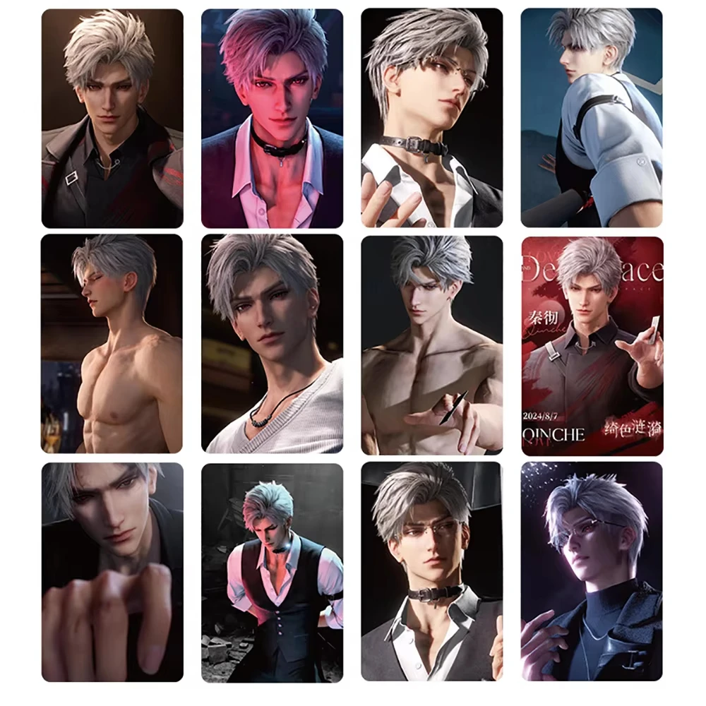 55 Pz/set Nuovo Gioco Love And Deepspace Laser Lomo Card Sylus Zayne Xavier Rafayel Personaggi del Gioco 3 Pollici Carte Fotografiche Ventole Regalo