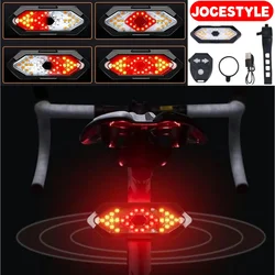 Bike Wireless Safety Warning Tail Light IPX4 Waterproof Bicycle Turn Signal Rear Light USB Rechargeable MTB Road Bike Rear Light