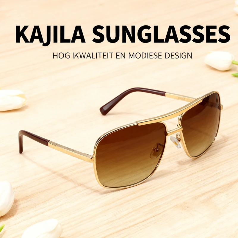 Vintage Square Men Sunglasses Brown 2025 Luxury Brand Retro Classic Sun Glasses For Man UV400 Oculos De Sol Masculino Wholesale image 3