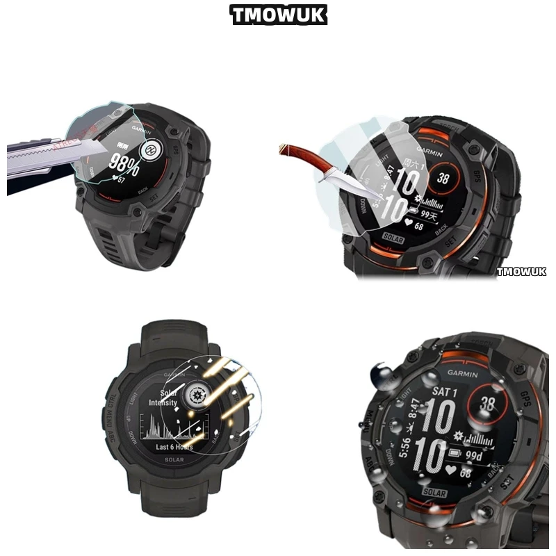 

For Garmin Instinct 2 2X 3 3E Crossover 40 45 50 Mm - Premium 3-Pack Bundle - Scratch-Resistant, Bubble-Free, Easy Installation