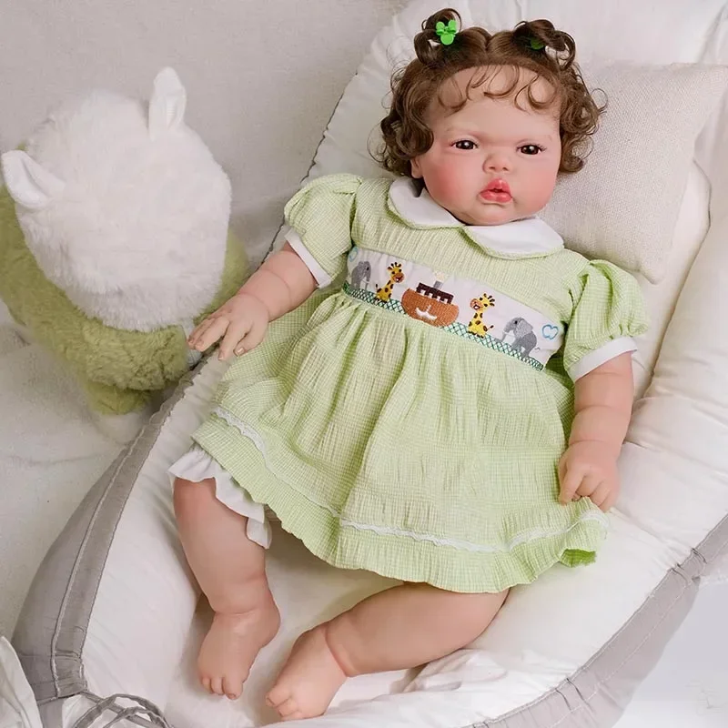 60CM Już ukończona lalka Reborn Baby Doll Awake Pickle Miękka realistyczna lalka Reborn Toddler Ręcznie malowana skóra 3D z widocznymi żyłami