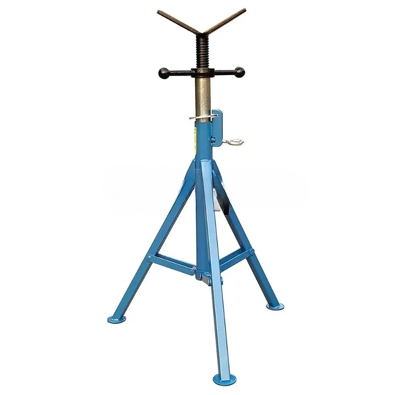 V-Head Pipe Support Stand Adjustable Height Pipe Rack Load Capacity 1134kg Foldable Pipe Stand For Pipeline Construction Welding