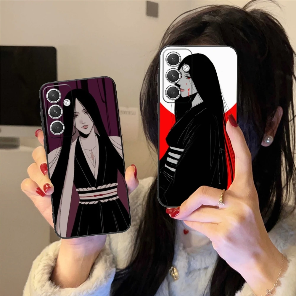 Bleach Unohana Mobile Cell Phone Case for Samsung Galaxy S24 S23 S22 S21 S20 S10 S9 Plus FE Ultra Lite Black Phone Cover Shell