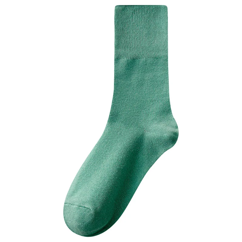 CHAOZHU 2 Pairs New Soft White Green Twist Korea Japanese Girls Eropean Loose Socks For Women Cotton 100