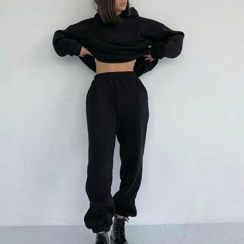Phụ Nữ Có Mũ Áo Và Tay Và Quần Trang Phục Casual Nữ Quần Jogger Thể Thao Phù Hợp Mới Thu Mùa Xuân Phù Hợp Với Áo Chắc Chắn Rời Quần Áo