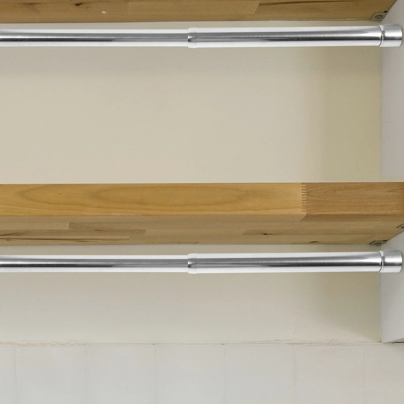 

Multipurpose Closet Rod Thickened Stainless Steel Adjustable Telescopic Clothes Drying Pole Punch Free Installation Laundry Rod