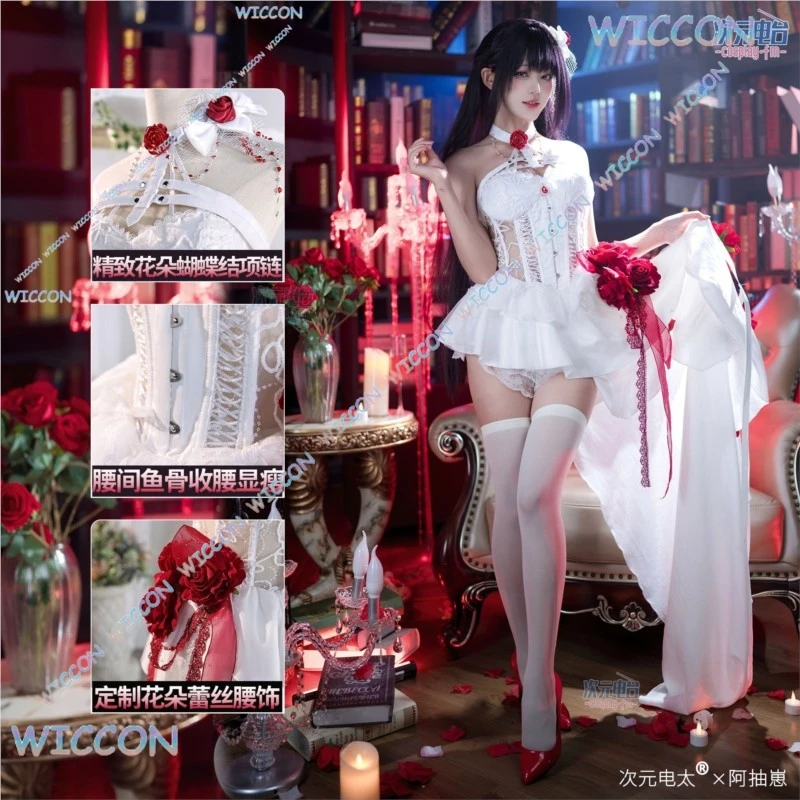 wona/Goddess Of Victory NIKKE Mihara Cosplay Costume White Bondage Chains Game Outfit Halloween Party Role Play Christmas