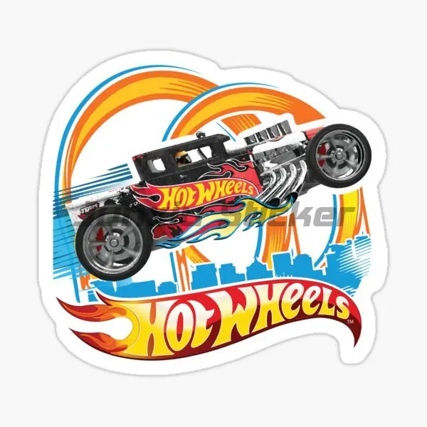 Hot Wheel Stickers Racing Helmets Waterproof Motorcycle Car Bumper Laptop Wall Window Truck Decals Customizable