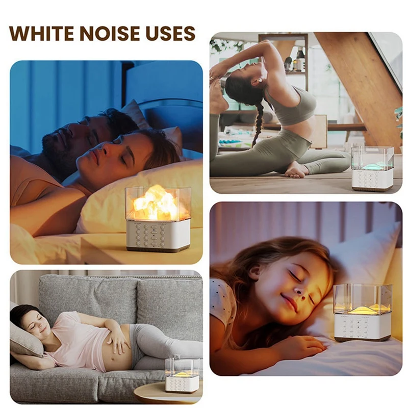 White Noise Sound Machine With 30 Soothing Sounds 3 Timer Portable Sleep Aid Machine For Office Noise Canceling Nursery