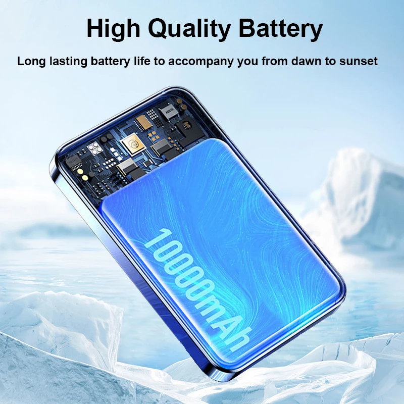 MeeGoo Mini bancos de energia sem fio magnético fino super rápido banco de potência universal portátil carregador powerbank para iPhone Android novo