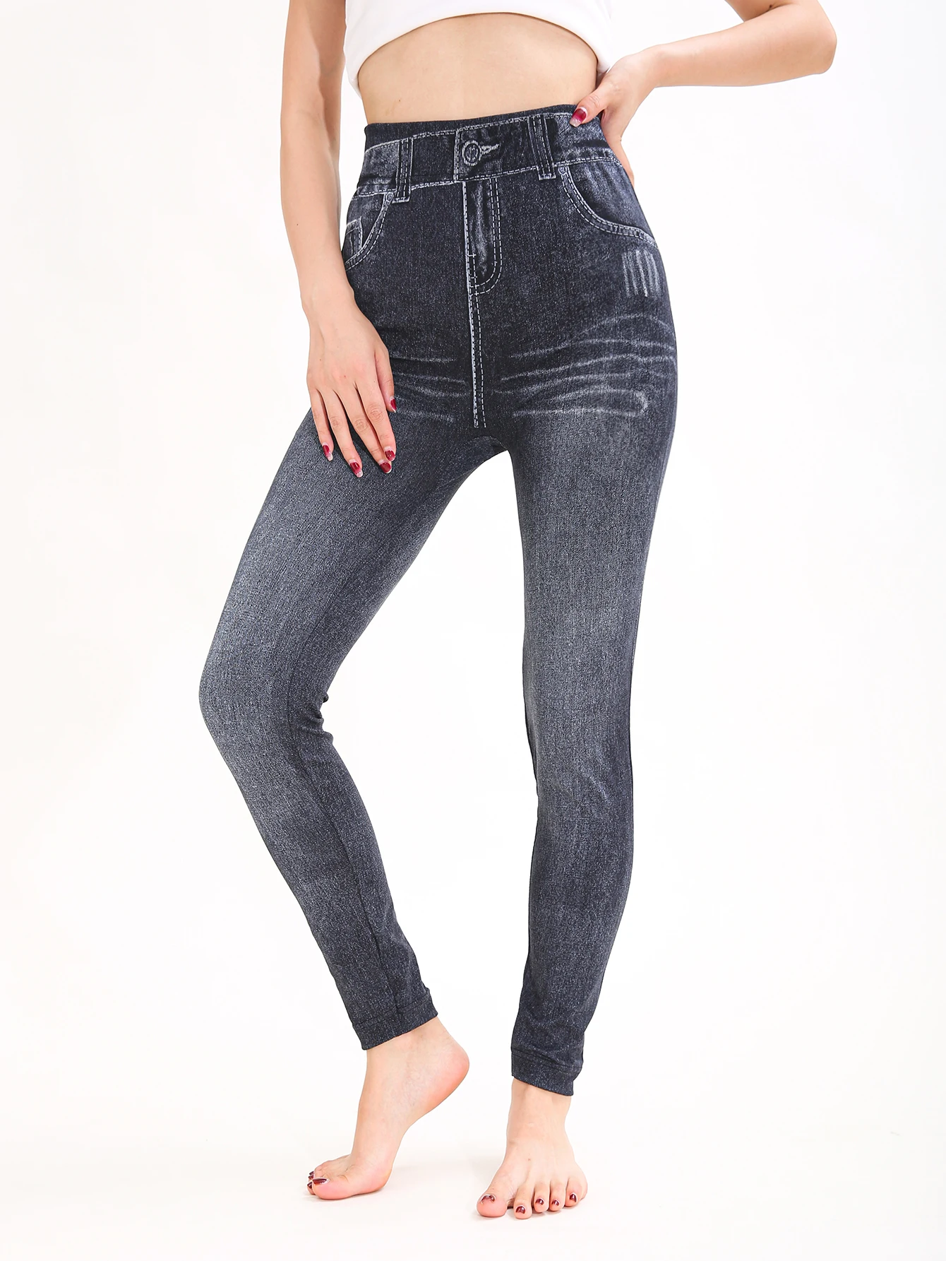 الخريف الشتاء 1 حزمة المرأة السود تسعة سنت تقليد كاوبوي مثير ضيق يغطي الرجل عارضة الرياضة أنيقة اللياقة البدنية اليوغا السراويل