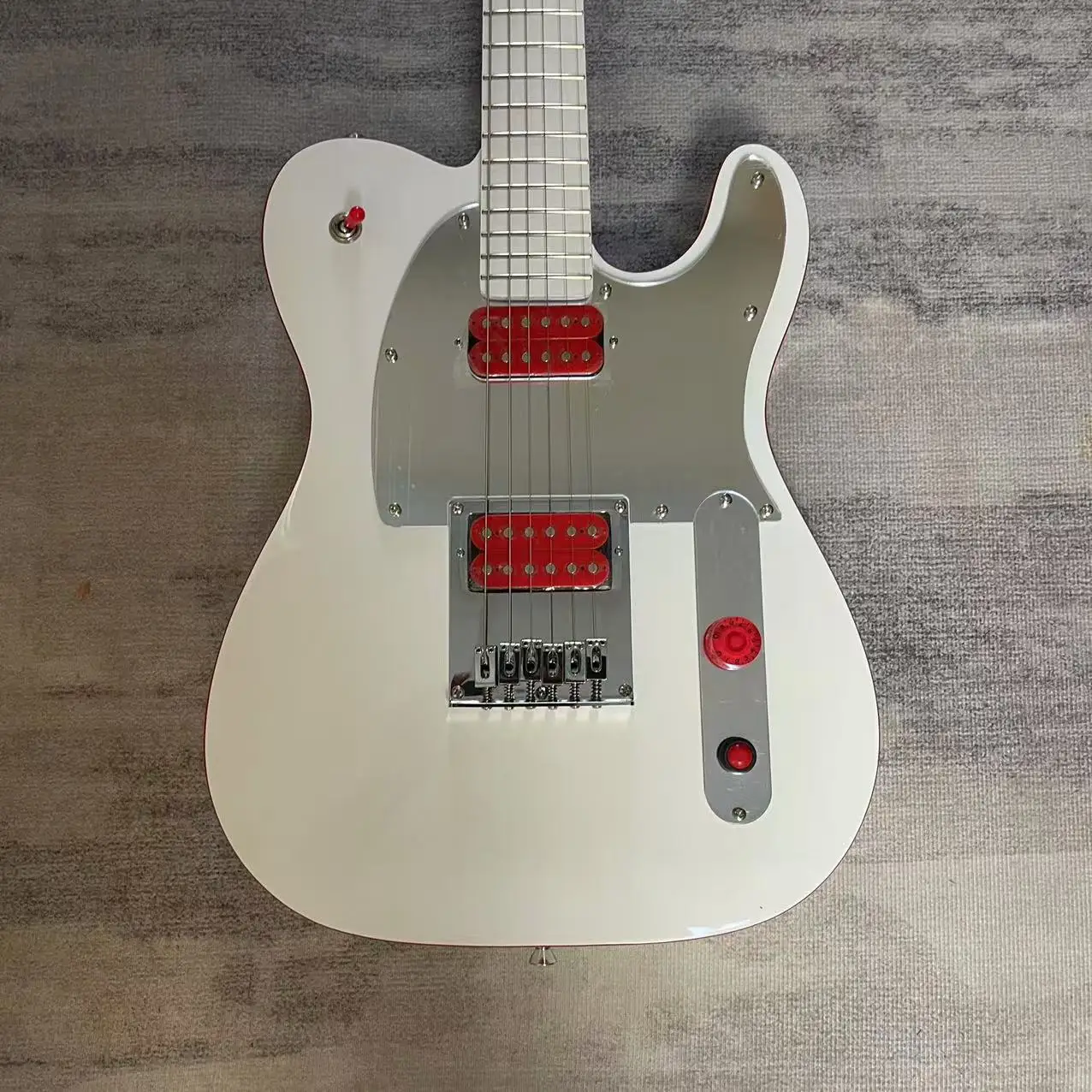 Electric guitar 6-chord TL model, white body, factory shipped real pictures, in stock, order shipped immediately