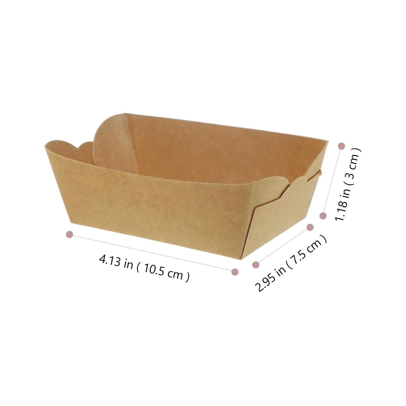 100 Pcs Kraft Paper Picnic Box Fast Food Holders Packing Cases Snack Containers Boxes Thicken Tray 350g Sandwich Storage