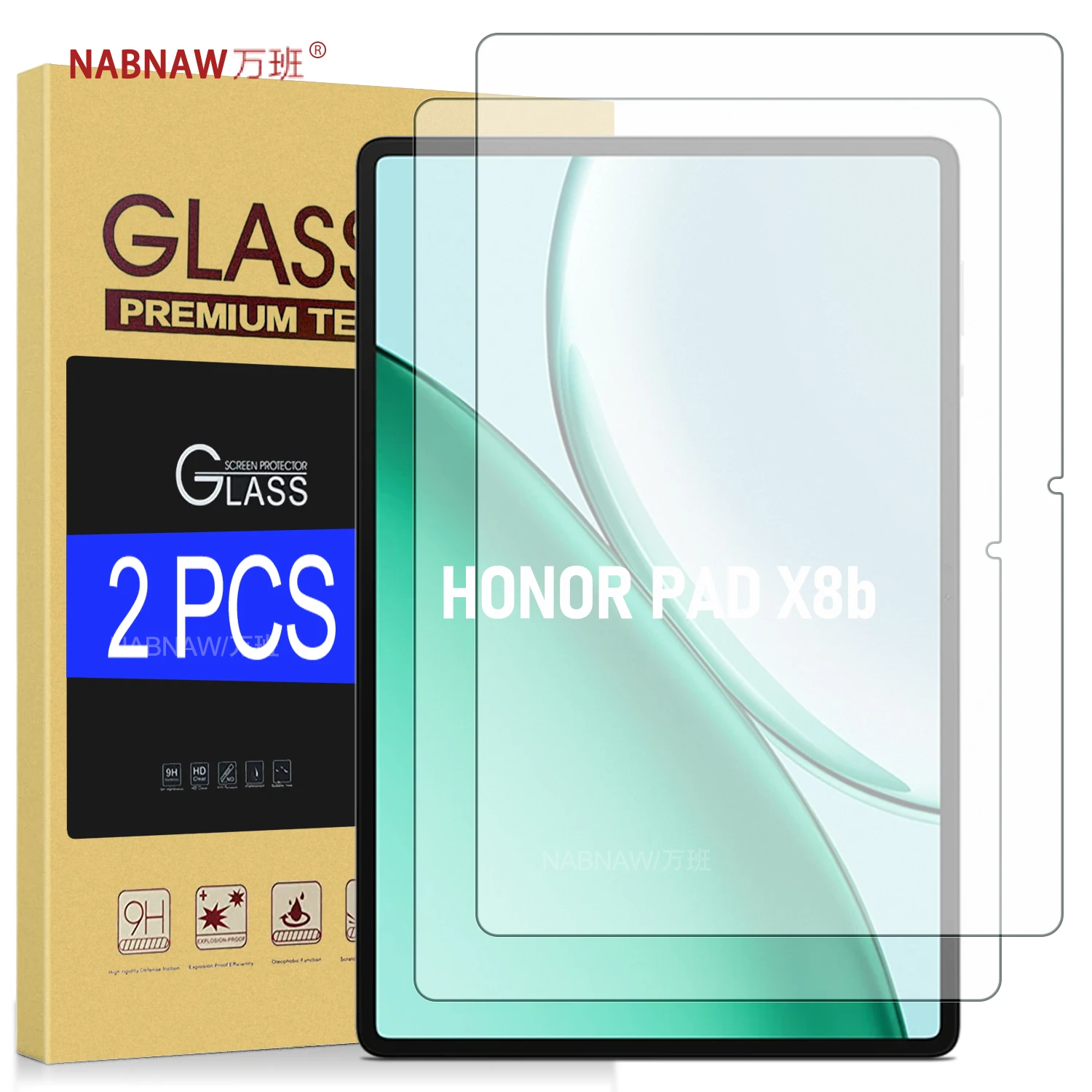 On Honor Pad X8b Tempered Glass Film Screen Protector For Honor Tablet X8b 2026 Clear Damage-Proof Screen Cover 2-Pieces