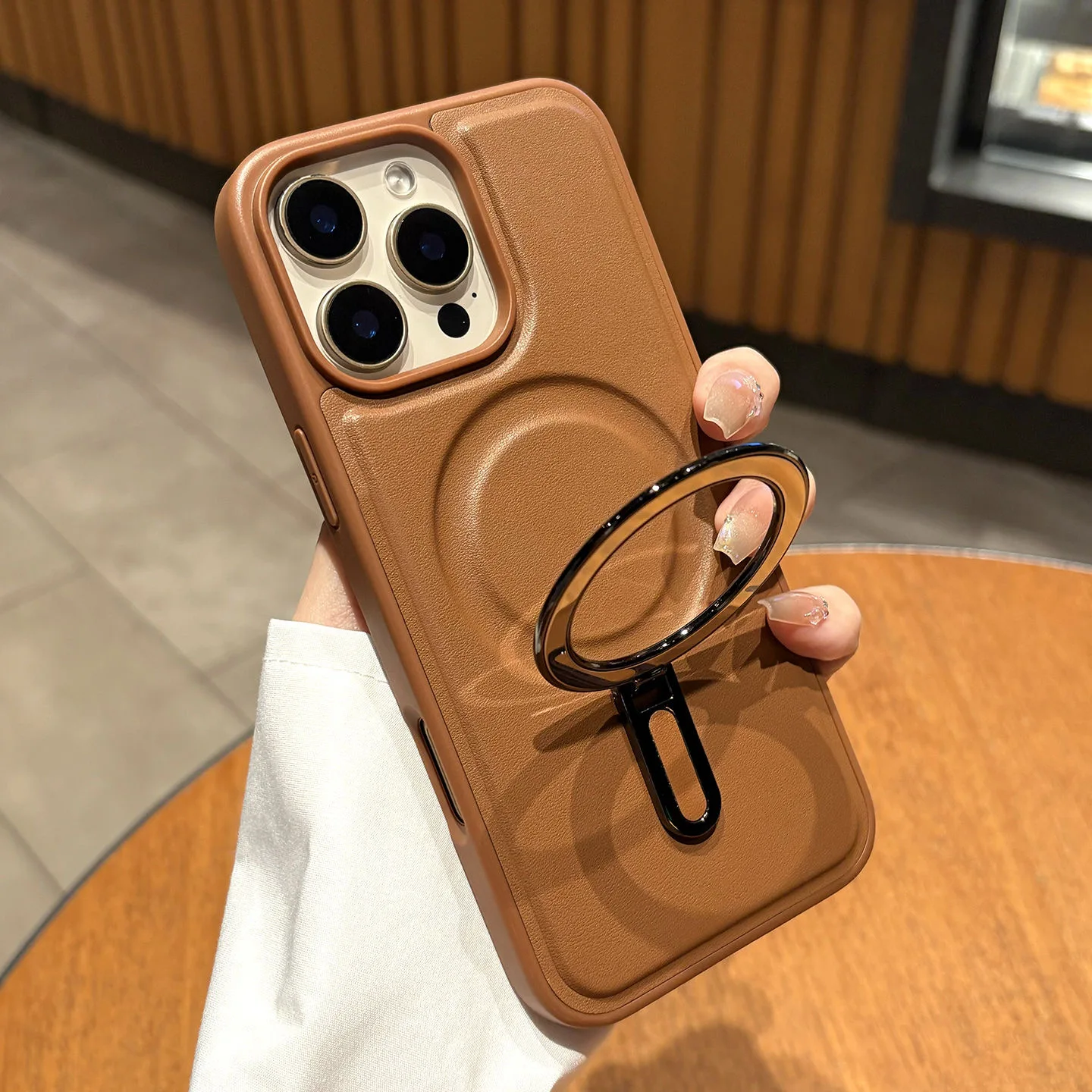 

Flip Bracket Stand For Magsafe Magnetic Case For iPhone 16 Pro 13 15 11 12 14 Pro Max 16 Plus Wireless Charge Shockproof Cover