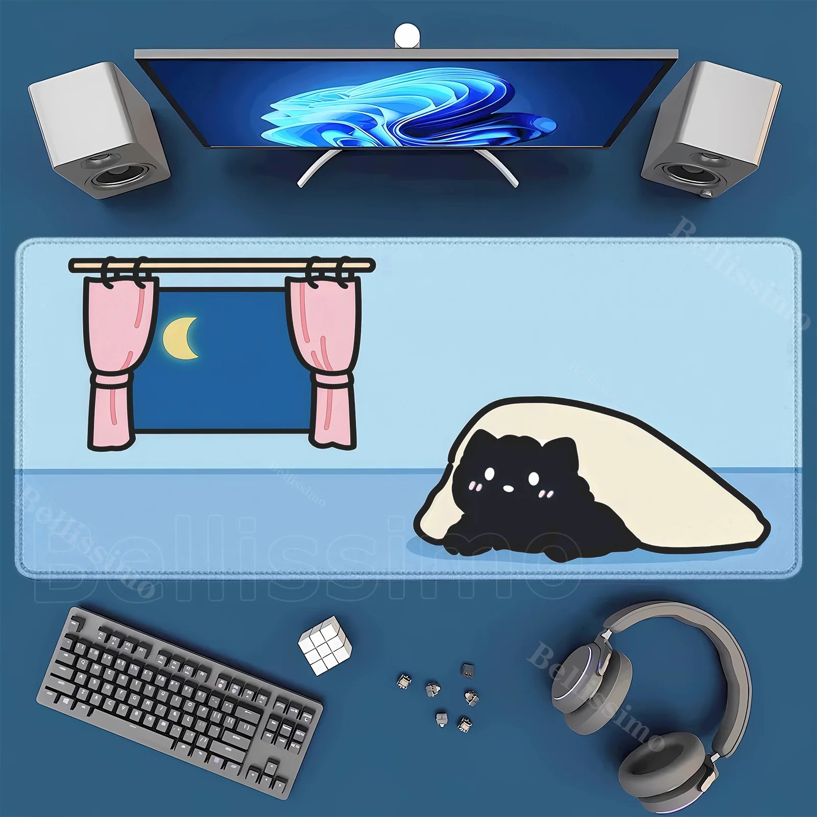 

Аниме Xxl коврик для мыши игровые аксессуары мультфильм черная линия кошка клавиатура коврик для мыши геймер милые компьютерные офисы Kawaii коврик для мыши настольный коврик