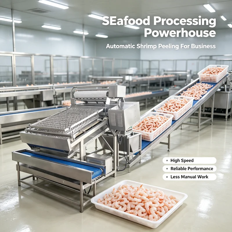 Compact Shrimp Peeling Machine Automatic Shell Remover Device for Seafood Workshop Processing
