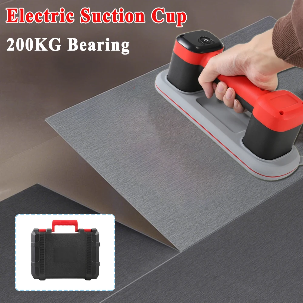 

Электрическая присоска для подъема узкой стеклянной плитки, сверхмощный подъемник, присоска 9 см, тип-C, быстрая зарядка, подшипник 200 кг