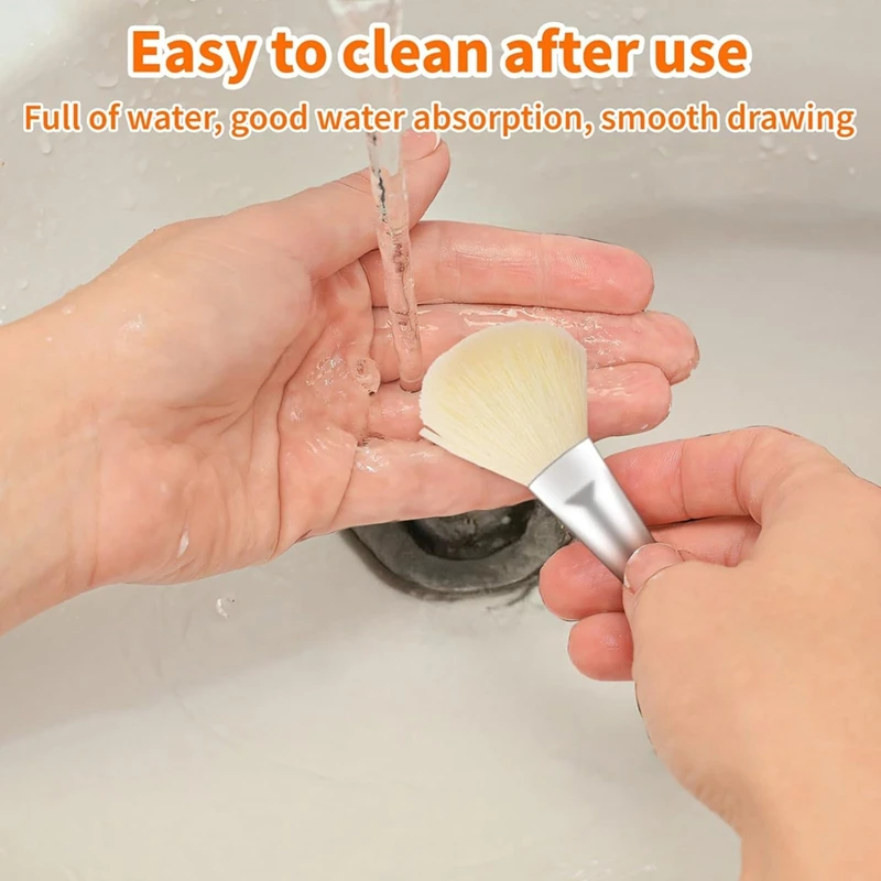 9 PCS Acrylic Paint Brushes Set,Paintbrushes For Acrylic Paint With Detailed Outlines Depicting Brushes