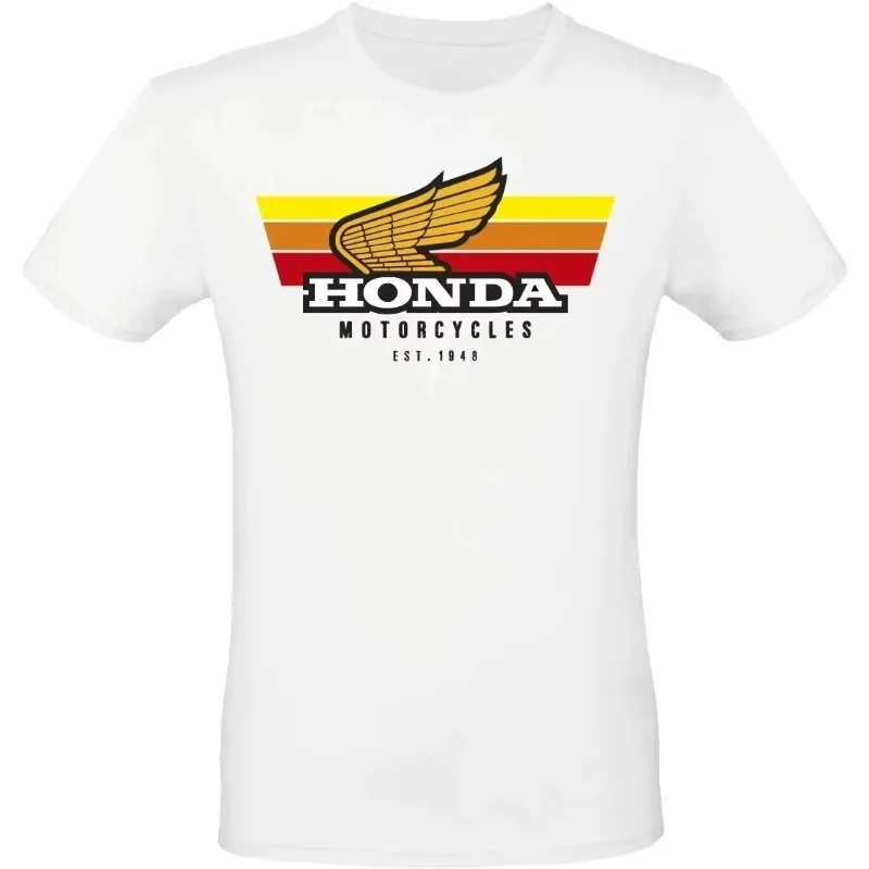 

2026 Honda Motorcyclist Vintage Style Pattern Scooter T-Shirt Men's and Women's Comfort Motorcycle 100% Cotton Short Sleeve Top