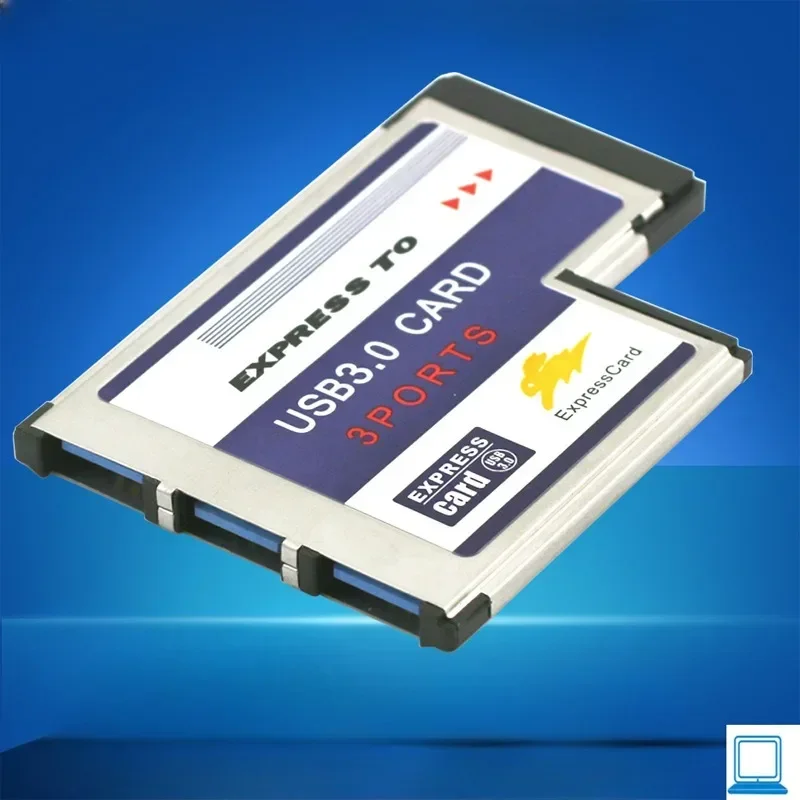 Карта расширения USB Expresscard, 3 порта USB 3,0 Expresscard 34 54 мм, карта расширения express для USB-адаптера, USB express Card co