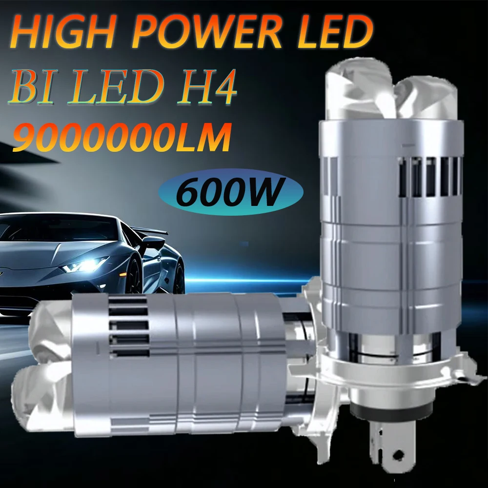 H4 Bi LED Projector Mini Lens for Auto Headlight Bulb CANBUS Turbo Car Motorcycle Lights Hight Power Hi/Low Beam New Lamp 12V 24