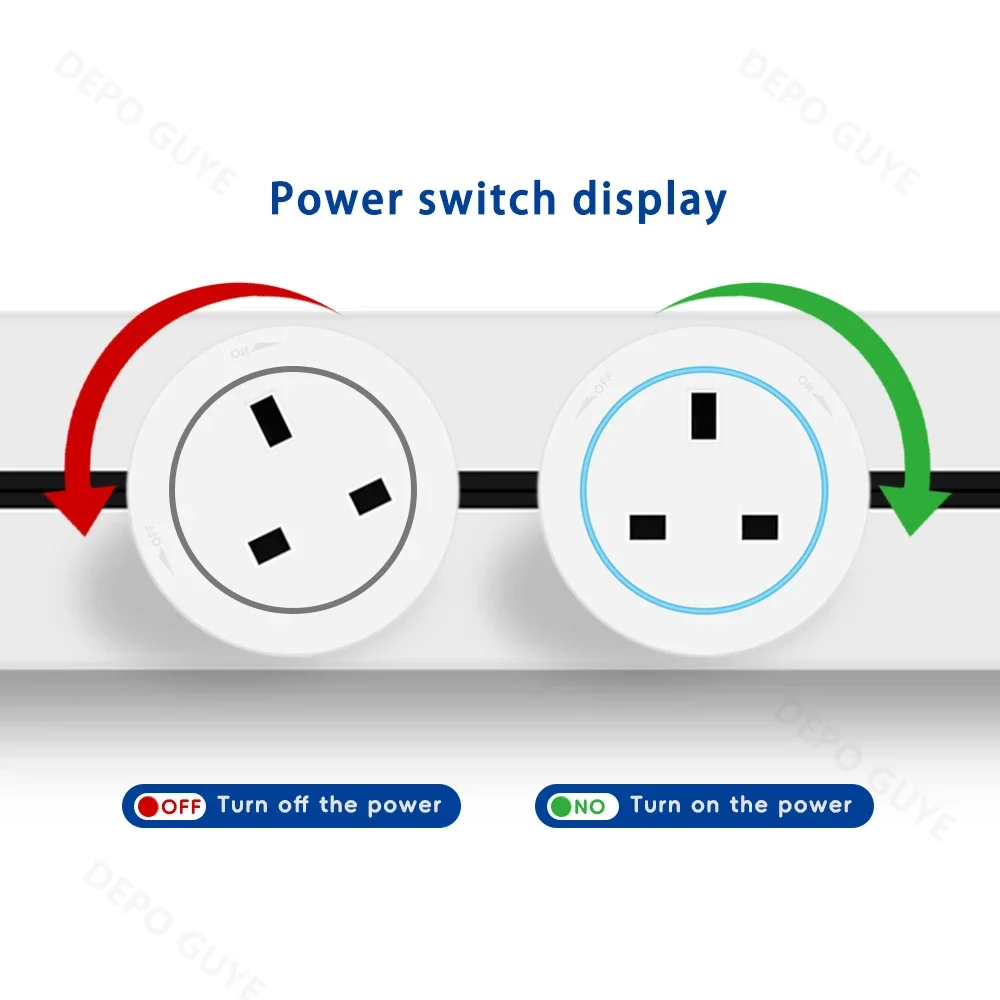 Power Track Socket EU/FR/Italy/Israeli USB Type-C Round Romovable Adapter Home Kitchen Wall Mounted Universal Electrical Outlet
