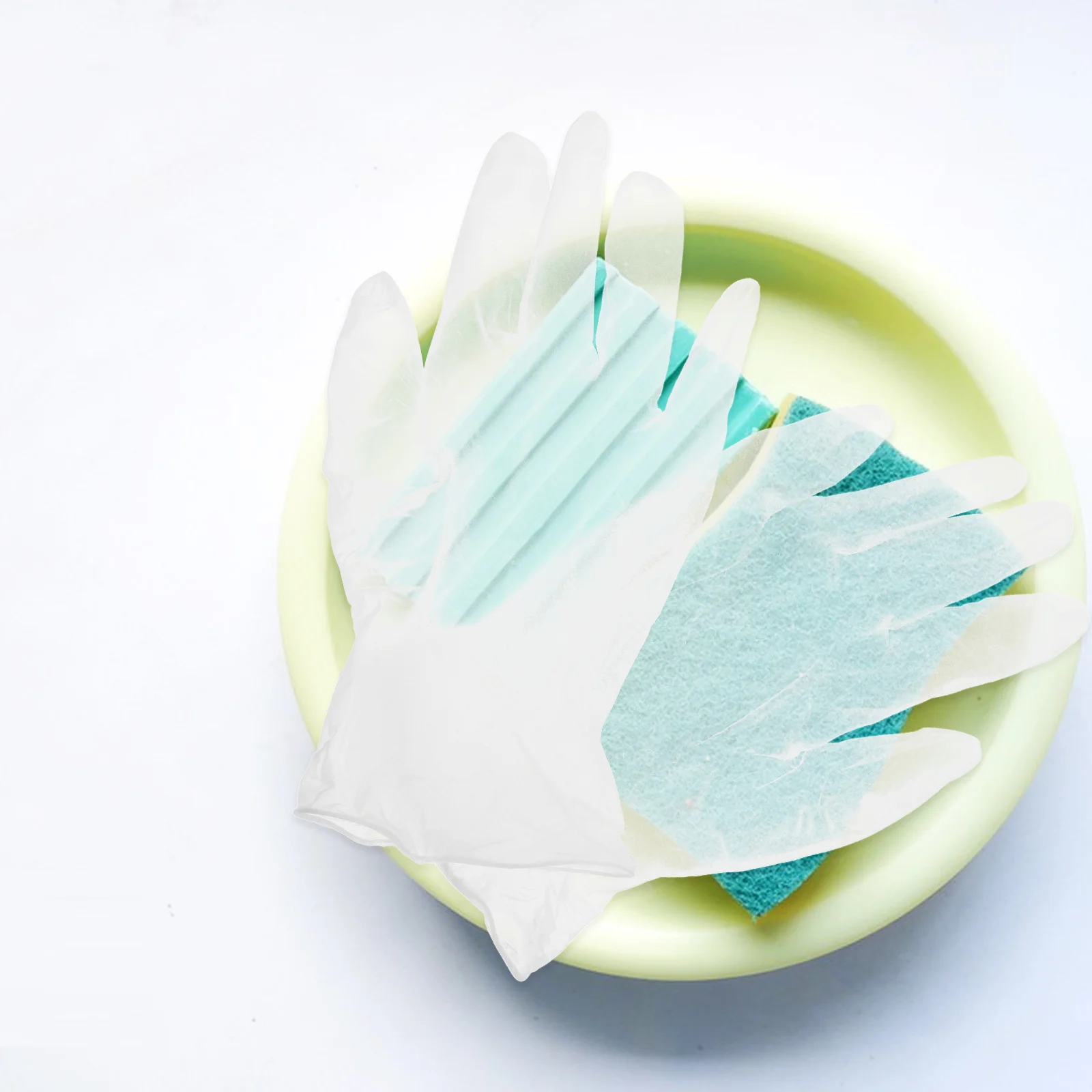 

100Pcs Disposable PVC Food Proof Gloves Cooking Baking Cleaning Kitchen Prep Gloves Outdoor Bbq Outdoor Camping Glove
