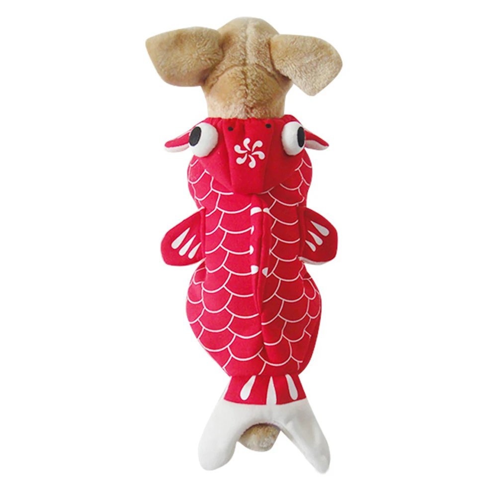 

Goldfish Transformation Outfit Dog Doctor Uniform Pet Clothes Cat Halloween Costume Soft Coral Fleece Small Dogs Easy On Off