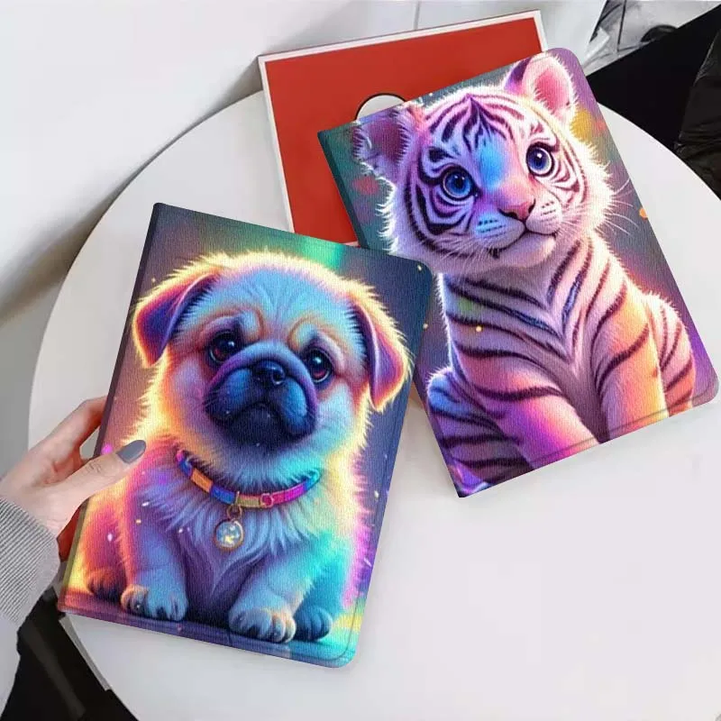 

Милый чехол-футляр с мультяшными собаками и тиграми для планшетов Xiaomi Mi Pad Mini 4 5 6 7 SE Pro Plus, Redmi Pad 2 SE 2025, 8.8, 11 дюймов, складной