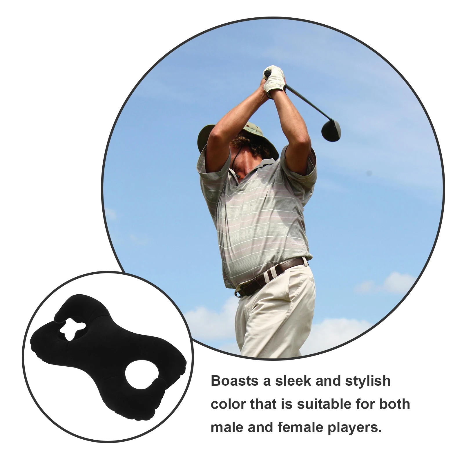 

Golfing Posture Correct Mat 8-Shape Inflatable Trainer Gray Swing Technique Comfortable Fit for All Golfers